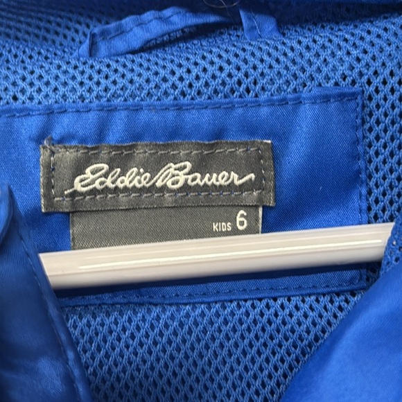 Eddie Bauer Kids' Blue animal camping theme lightweight Adventure Jacket size 6 - Picture 3 of 6